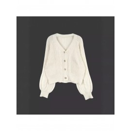 Women's Cardigan Jacket - Short & Long Sleeve Blazer with Pliable European/Emerican Style Coat | Medium-Elastic for Fall/Winter | Hand Washable Elegant Outerwear (Suitable for Dresses, Jeans & Office Wear)