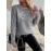 Women'S Snowflake Print Sweater - Winter Season, Holiday Style, Long Sleeves, Contrast Trim, Trendy Holiday Fashion, Ideal For Christmas Parties, Winter Outings, And Festive Events