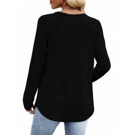 Women's 3pcs V-Neck Sweater Set - Lightweight Layering Shirts with  (No Bulk), Beige/Olive /Black Solid Color Tops | Machine Washable All-Season Blouses for Casual & Semi-Formal Outfits, 95% /5% Spandex Wear