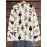 Women's Casual Cat Print Cardigan - Long Sleeve Round Neck Open Front Sweater with Button Closure, Machine Washable Spring/Fall Layering Piece for Casual Attire, Cat Sweater, Durable Knitwear