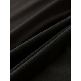 Plus Size Women's 'I'm Sorry' Owl Print Batwing Sleeve V-neck Pocket Nightdress- Lightweight Polyester Blend, Machine Washable, Spring/Summer Casual Nightwear, Home Relaxation Clothing| A dress with pockets| Polyester blend fabric