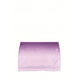 Women'S Plus Size Casual Long Sleeve Pullover Dress - Solid Purple Midi Length A-Line Silhouette with Crew Neck, Slight Stretch Fabric, Cozy Fall/Winter Dress with Pocket Detail & Smooth Texture for Everyday & Semi-Formal Wear - Easy-Care Versatile