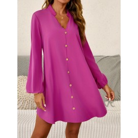 Women's Plus Size Athletic Shirt dress - Elegant Royal Blue Long, Machine Washable Fall/Winter Workout & Everyday Outfit - No-Challenge Waist Flare for Curvy Women, Workout Clothes