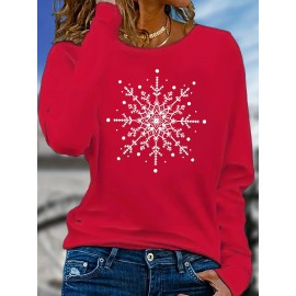 Women's Casual Long Sleeve T-Shirt/Pullover Blouse with A-Z Letter Print ( Initials Available) - Round Neck All-Season Top for Casual Attire, Parties & Layering - Machine Washable Regular Fit Shirt