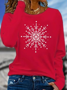 Women's Casual Long Sleeve T-Shirt/Pullover Blouse with A-Z Letter Print ( Initials Available) - Round Neck All-Season Top for Casual Attire, Parties & Layering - Machine Washable Regular Fit Shirt