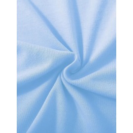 Women's Turquoise Blue Short Sleeve T-Shirt - Soft Pure Round Neck Top with Chicken Print (Hens & Bow Tie Design) - Casual & Party Wear for Spring Summer Fall - Comfortable Colors Everyday Blouse