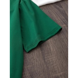 Women's Turquoise Blue Short Sleeve T-Shirt - Soft Pure Round Neck Top with Chicken Print (Hens & Bow Tie Design) - Casual & Party Wear for Spring Summer Fall - Comfortable Colors Everyday Blouse