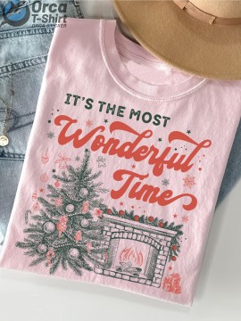 Women'S Pink Christmas Graphic T-Shirt - 