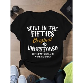 Built-in 1950s Women'S T-shirt Comfortable Fit