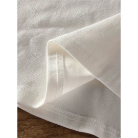 Women's Casual Short Sleeve Round Neck T-Shirt - 100% Breathable Geometric Print Tee with Purple Dragon & Floral Design, 