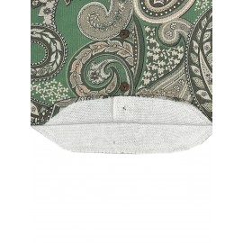 Plus Size - Elegant 2D Printed Geometric Pattern Cardigan - Cozy Fall/Winter Sweater with Button Details, Stretchy Fabric, Long Sleeve, Round Neck, Autumn Winter Apparel | Stylish Cardigan | Constructi