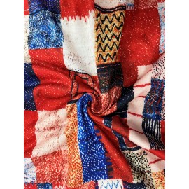 Plus Size, Women's Plus Size Oversized Geometric Pattern Cardigan Sweater - Long Sleeve Winter Warm Coat with Multicolor (Red/Blue/Black/White/Beige/Brown) | Machine Washable Casual & Formal Outerwear for Fall Winter Layering | Cozy Sweater Jacket, Oversized Sweaters for Women, Winter Jacket for Women Plus Size, Plus Size Cardigan, Lightweight Cardigan for Women, Plus Size Winter Coats for Women, Cold Weather Wear, Stylish Knitwear, Soft Fabric, Comfortable Texture