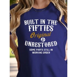 Built-in 1950s Women'S T-shirt Comfortable Fit